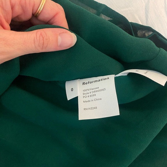 REFORMATION emerald dress - Picture 3 of 6